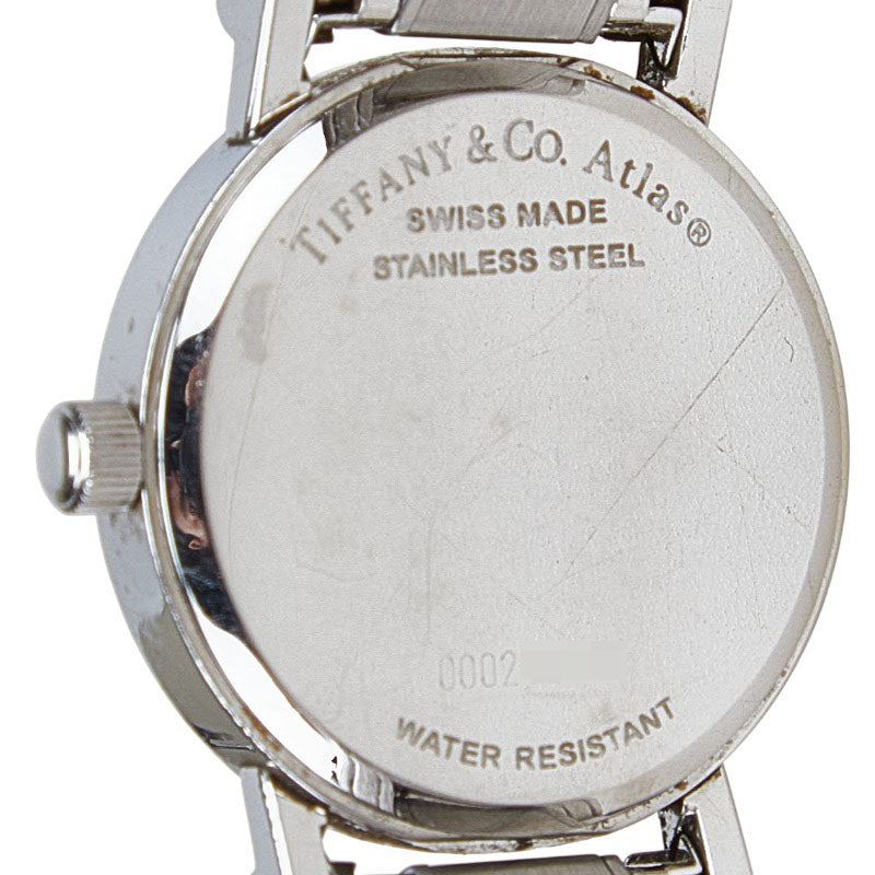 ティファニー アトラス 腕時計 クオーツ グレー文字盤 ステンレススチール レディース TIFFANY&Co. 【中古】