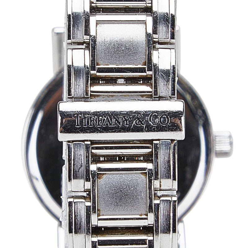 ティファニー アトラス 腕時計 クオーツ グレー文字盤 ステンレススチール レディース TIFFANY&Co. 【中古】