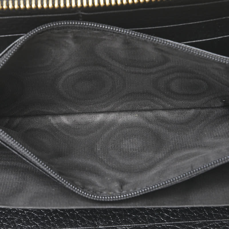 グッチ GGスプリーム ダブルG バイカラー 長財布 ラウンドファスナー 456117 ベージュ ブラック PVC レザー レディース GUCCI 【中古】