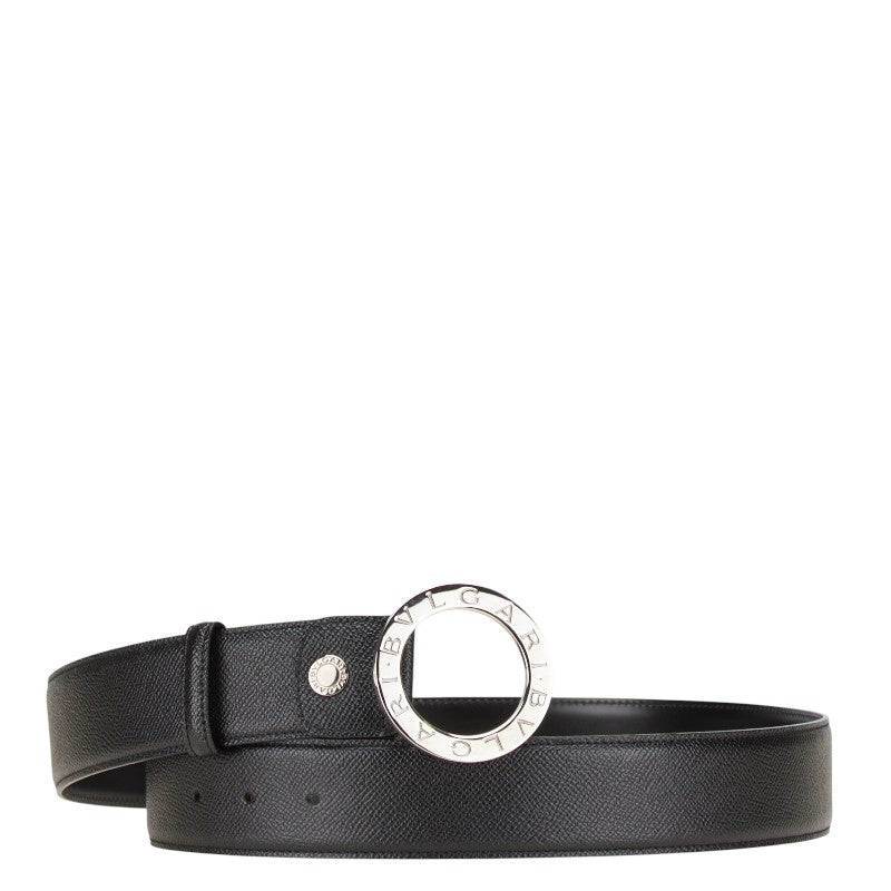 ブルガリ ブルガリブルガリ ベルト 105/42 ブラック レザー メタル メンズ BVLGARI 【中古】