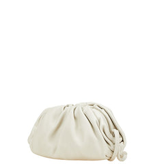 ボッテガヴェネタ ミニ ザ ポーチ ショルダーバッグ アイボリー レザー レディース BOTTEGAVENETA 【中古】