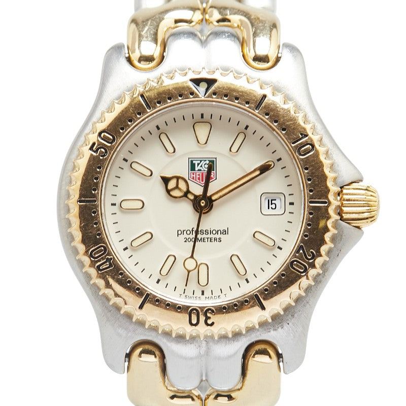タグホイヤー セル 腕時計 WG1321-2 クオーツ ベージュ文字盤 ステンレススチール メッキ レディース TAG HEUER 【中古】