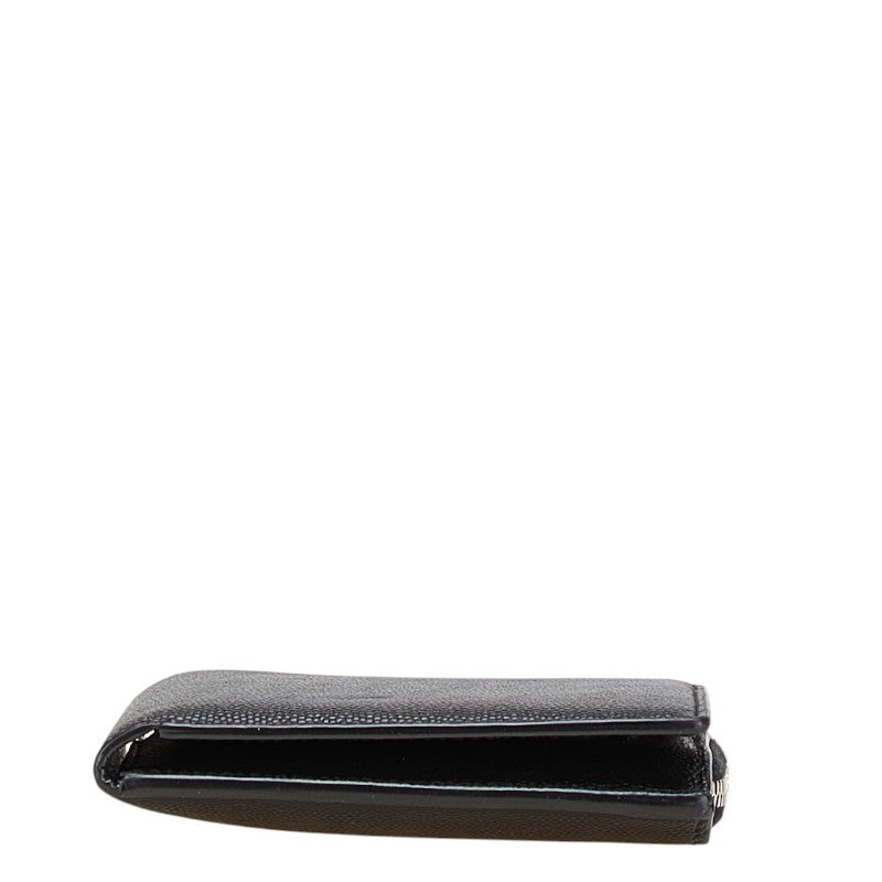 サンローラン イーストウエスト 二つ折り財布 コンパクトウォレット 556268 ブラック レザー メンズ SAINT LAURENT 【中古】