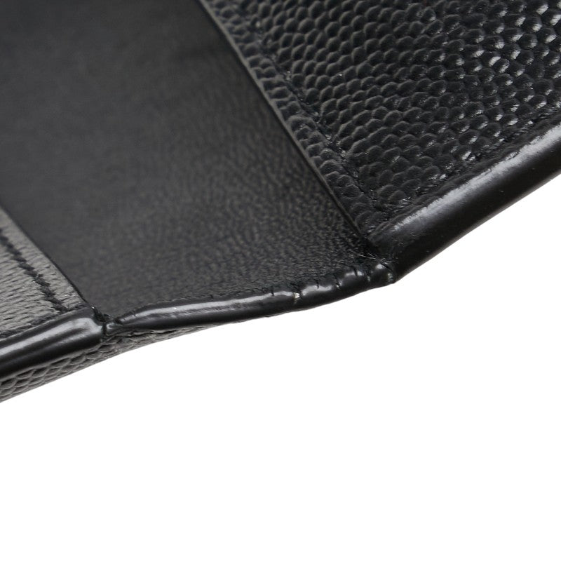 サンローラン イーストウエスト 二つ折り財布 コンパクトウォレット 556268 ブラック レザー メンズ SAINT LAURENT 【中古】
