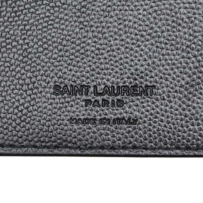 サンローラン イーストウエスト 二つ折り財布 コンパクトウォレット 556268 ブラック レザー メンズ SAINT LAURENT 【中古】