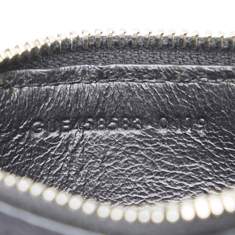 サンローラン コインケース パスケース フラグメントケース 458583 ブラック レザー メンズ SAINT LAURENT 【中古】