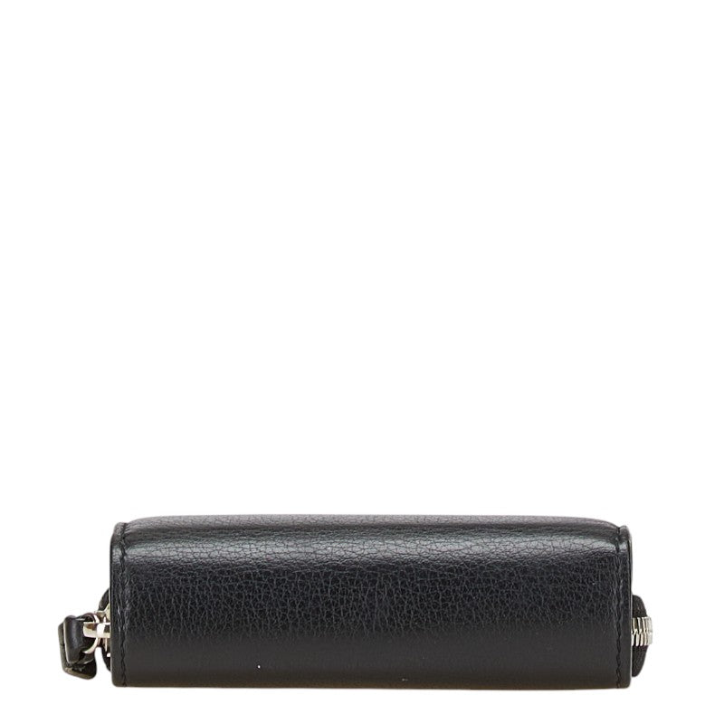 バレンシアガ エブリデイ ラウンドファスナー 二つ折り財布 516366 ブラック レザー レディース BALENCIAGA 【中古】