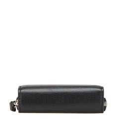 バレンシアガ エブリデイ ラウンドファスナー 二つ折り財布 516366 ブラック レザー レディース BALENCIAGA 【中古】