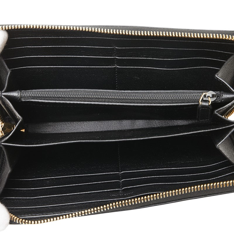 サンローラン YSLロゴ 長財布 352904 ブラック レザー レディース SAINT LAURENT 【中古】