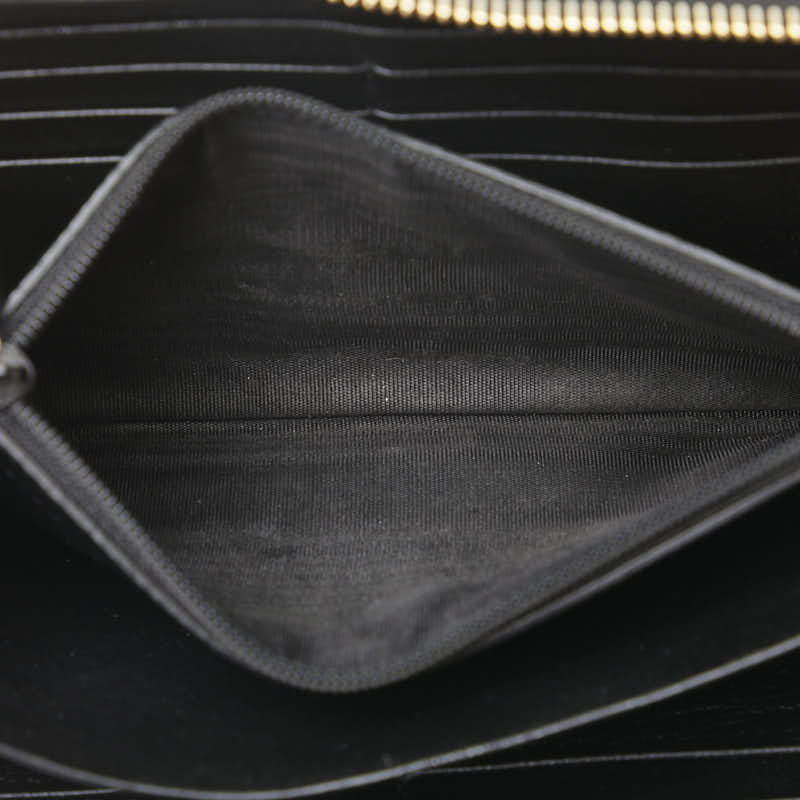 サンローラン YSLロゴ 長財布 352904 ブラック レザー レディース SAINT LAURENT 【中古】