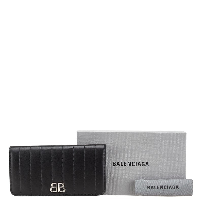 バレンシアガ モナコ 長財布 765428 ブラック レザー レディース BALENCIAGA 【中古】