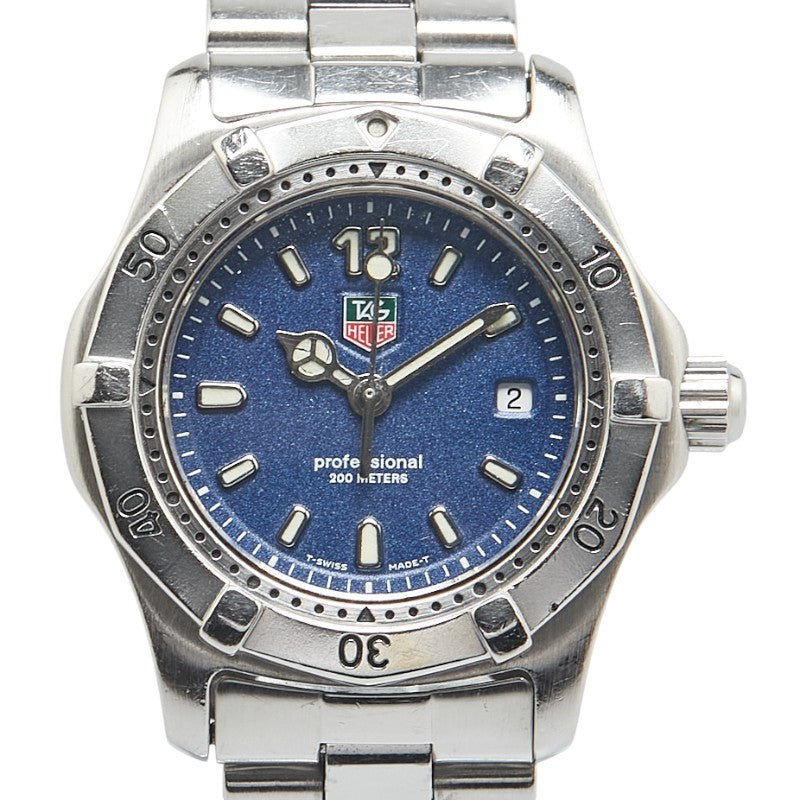 タグホイヤー 2000シリーズ 腕時計 WK1313 クオーツ ネイビー文字盤 ステンレススチール レディース TAG HEUER 【中古】