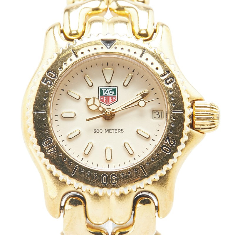 タグホイヤー セル 腕時計 S94.708M クオーツ ベージュ文字盤 メッキ ステンレススチール レディース TAG HEUER 【中古】