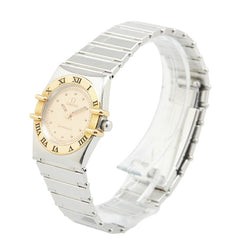 オメガ コンステレーション 腕時計 クオーツ ゴールド文字盤 ステンレススチール イエローゴールド レディース OMEGA 【中古】