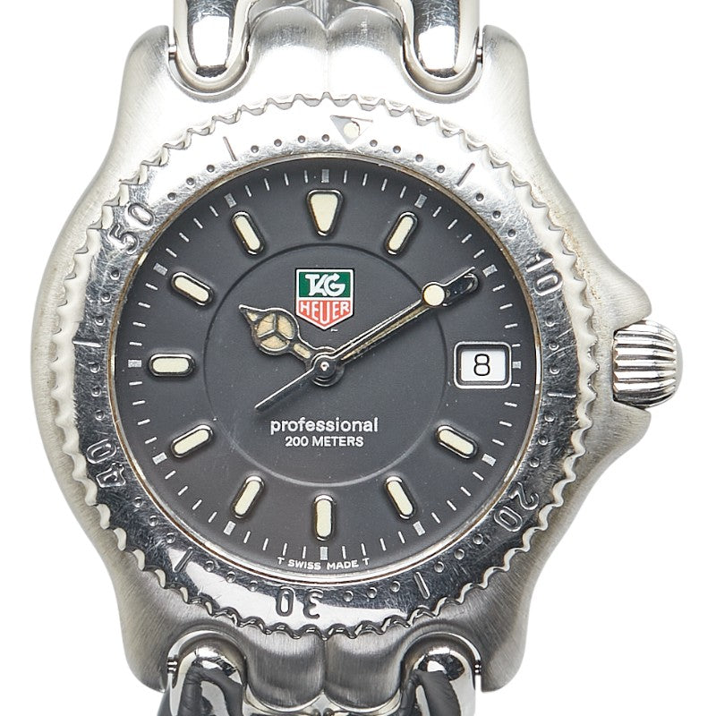タグホイヤー セル 腕時計 WG1214-K0 クオーツ ブラック文字盤 ステンレススチール レディース TAG HEUER 【中古】