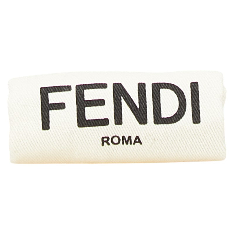 フェンディ ロゴ 二つ折り財布 8M0420 ピンク ブラック レザー レディース FENDI 【中古】