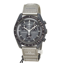 オメガ ×スウォッチ ムーンスウォッチ MISSION TO MERCURY 腕時計 SO33A100 クオーツ グレー文字盤 セラミック ナイロン メンズ OMEGA 【中古】