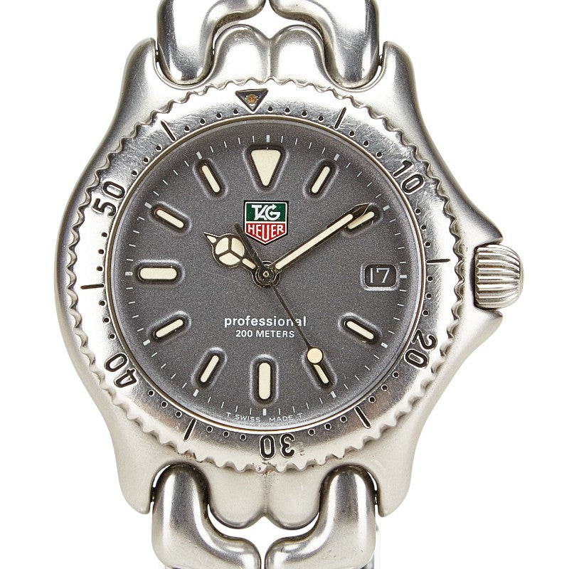 タグホイヤー セル 腕時計 S99.213 クオーツ グレー文字盤 ステンレススチール メンズ TAG HEUER 【中古】