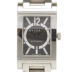 ブルガリ レッタンゴロ 腕時計 RT45S 自動巻き ブラック文字盤 ステンレススチール メンズ BVLGARI 【中古】