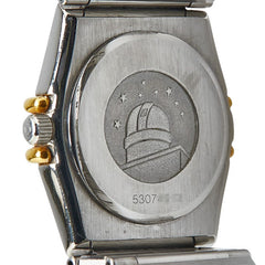 オメガ コンステレーション マンハッタン 腕時計 1310.20.00 クオーツ ホワイト文字盤 ステンレススチール イエローゴールド レディース OMEGA 【中古】