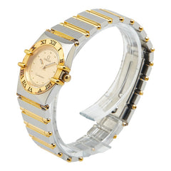 オメガ コンステレーション 腕時計 1270.10.00 クオーツ ゴールド文字盤 ステンレススチール イエローゴールド レディース OMEGA 【中古】