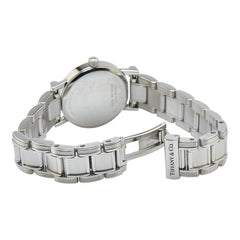 ティファニー アトラス 腕時計 クオーツ ブラック文字盤 ステンレススチール レディース TIFFANY&Co. 【中古】