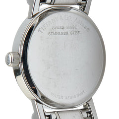 ティファニー アトラス 腕時計 クオーツ ブラック文字盤 ステンレススチール レディース TIFFANY&Co. 【中古】