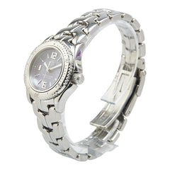 タグホイヤー リンク 腕時計 WT141B クオーツ パープル文字盤 ステンレススチール レディース TAG HEUER 【中古】