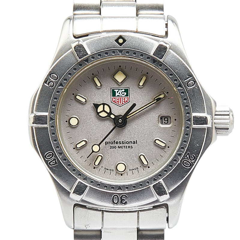 タグホイヤー プロフェッショナル 腕時計 WE1411-R クオーツ グレー文字盤 ステンレススチール レディース TAG HEUER 【中古】