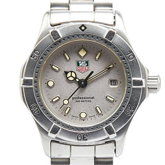タグホイヤー プロフェッショナル 腕時計 WE1411-R クオーツ グレー文字盤 ステンレススチール レディース TAG HEUER 【中古】