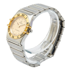 オメガ コンステレーション 腕時計 1270.10.00 クオーツ ゴールド文字盤 ステンレススチール イエローゴールド レディース OMEGA 【中古】