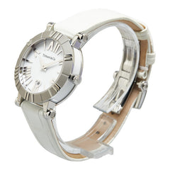 ティファニー アトラス ハートデイト 腕時計 Z1300.11.11A20A71A クオーツ ホワイト文字盤 ステンレススチール レザー レディース TIFFANY&Co. 【中古】