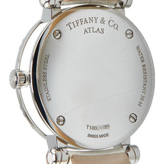 ティファニー アトラス ハートデイト 腕時計 Z1300.11.11A20A71A クオーツ ホワイト文字盤 ステンレススチール レザー レディース TIFFANY&Co. 【中古】