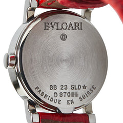 ブルガリ ブルガリブルガリ 腕時計 BB23SLD クオーツ ブラック文字盤 ステンレススチール レザー レディース BVLGARI 【中古】