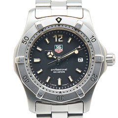 タグホイヤー 2000シリーズ 腕時計 WK1310 クオーツ ブラック文字盤 ステンレススチール レディース TAG HEUER 【中古】