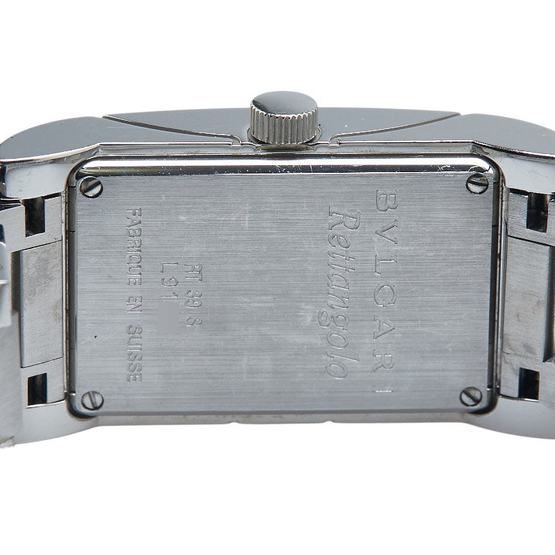 ブルガリ レッタンゴロ 腕時計 RT39S クオーツ ホワイト文字盤 ステンレススチール ボーイズ BVLGARI 【中古】