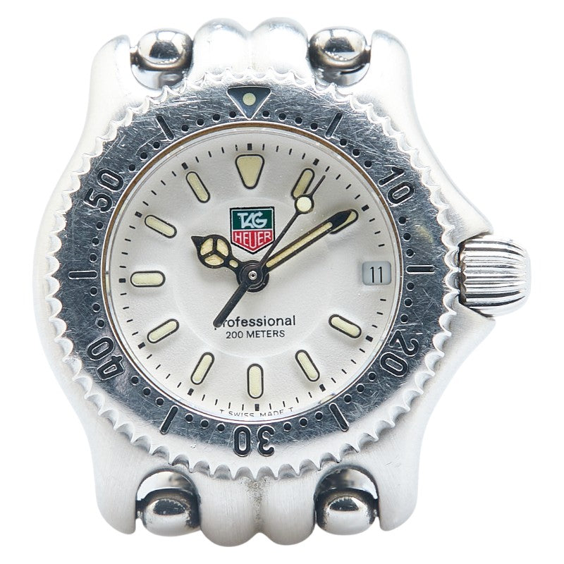 タグホイヤー プロフェッショナル 腕時計 WG1412-0 クオーツ ホワイト文字盤 ステンレススチール レディース TAG HEUER 【中古】