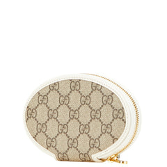 グッチ GGスプリーム ホースビット コインケース 小銭入れ 622040 ベージュ ホワイト PVC レザー レディース GUCCI 【中古】