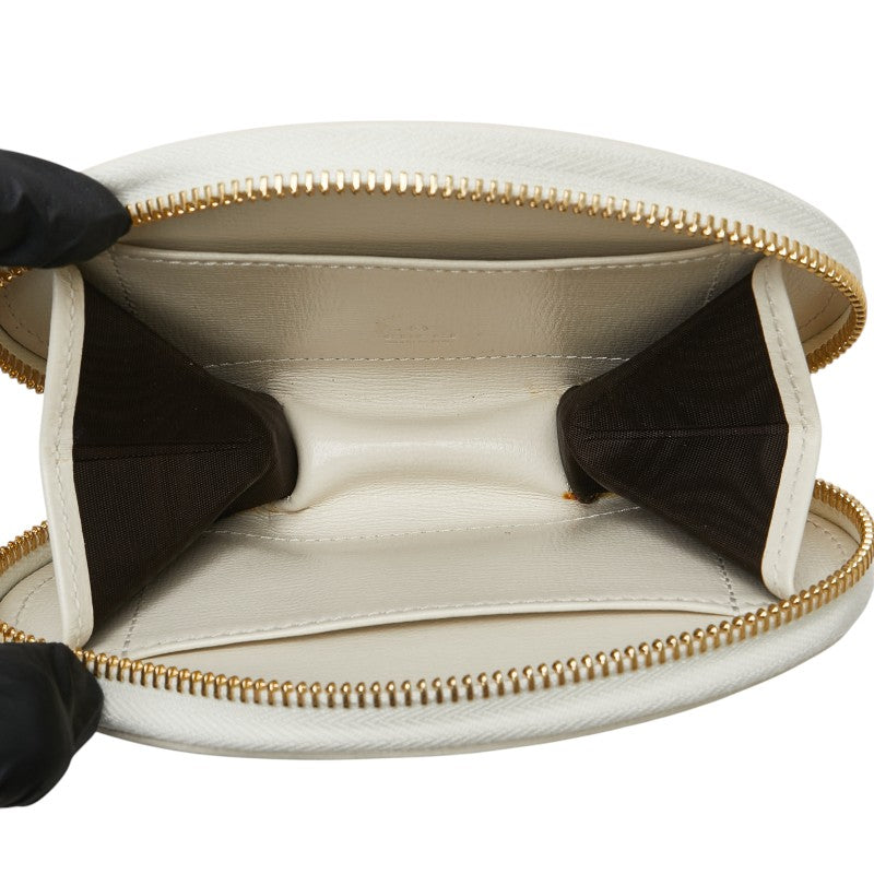 グッチ GGスプリーム ホースビット コインケース 小銭入れ 622040 ベージュ ホワイト PVC レザー レディース GUCCI 【中古】