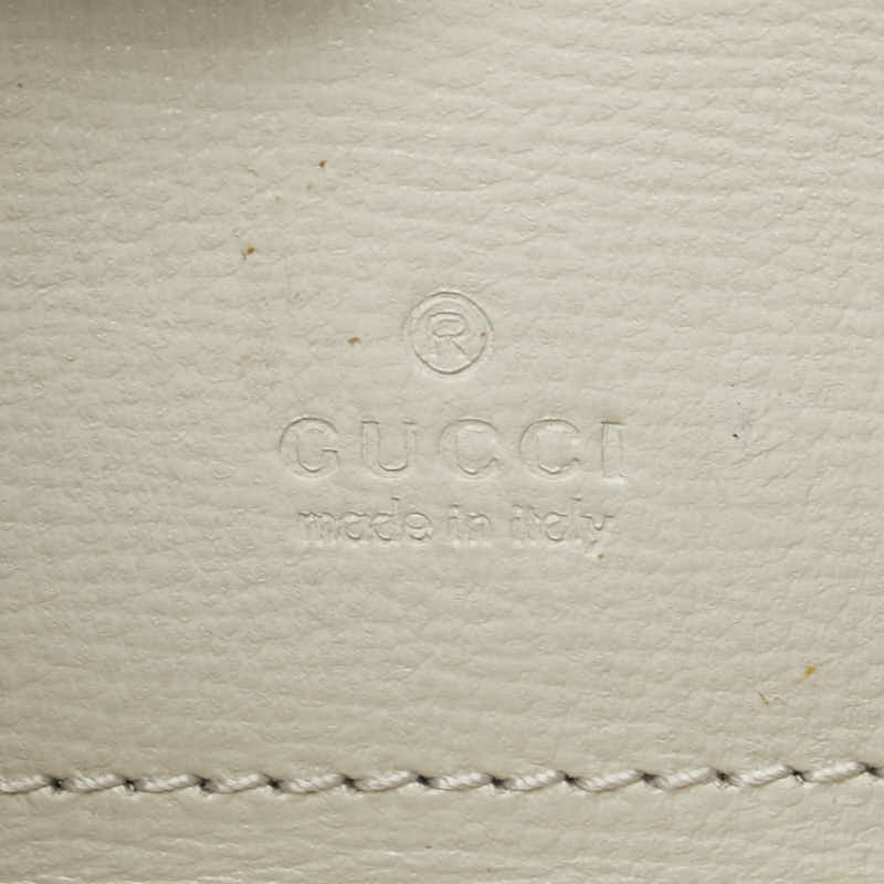 グッチ GGスプリーム ホースビット コインケース 小銭入れ 622040 ベージュ ホワイト PVC レザー レディース GUCCI 【中古】