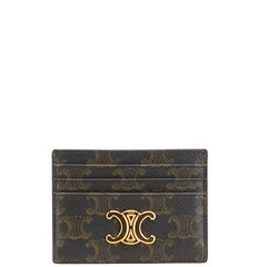 セリーヌ トリオンフ カードケース ブラウン PVC レザー レディース CELINE 【中古】