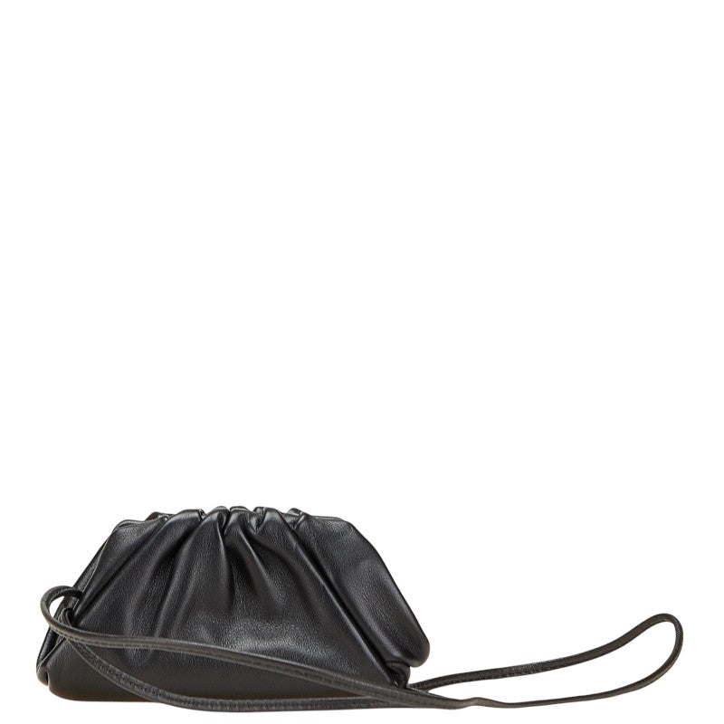 ボッテガヴェネタ ザ ポーチ ミニ コインケース 小銭入れ ブラック レザー レディース BOTTEGAVENETA 【中古】
