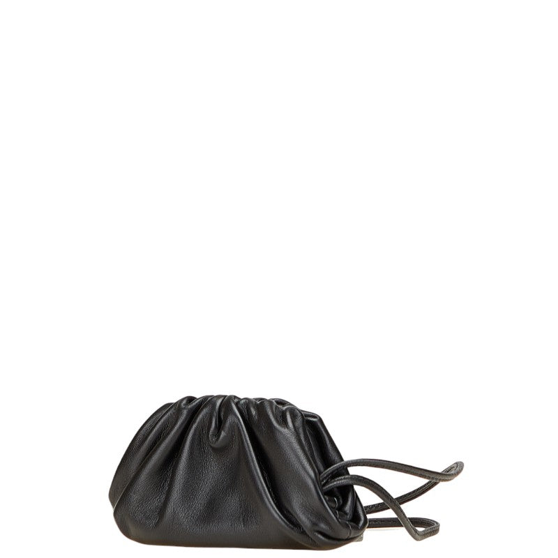 ボッテガヴェネタ ザ ポーチ ミニ コインケース 小銭入れ ブラック レザー レディース BOTTEGAVENETA 【中古】