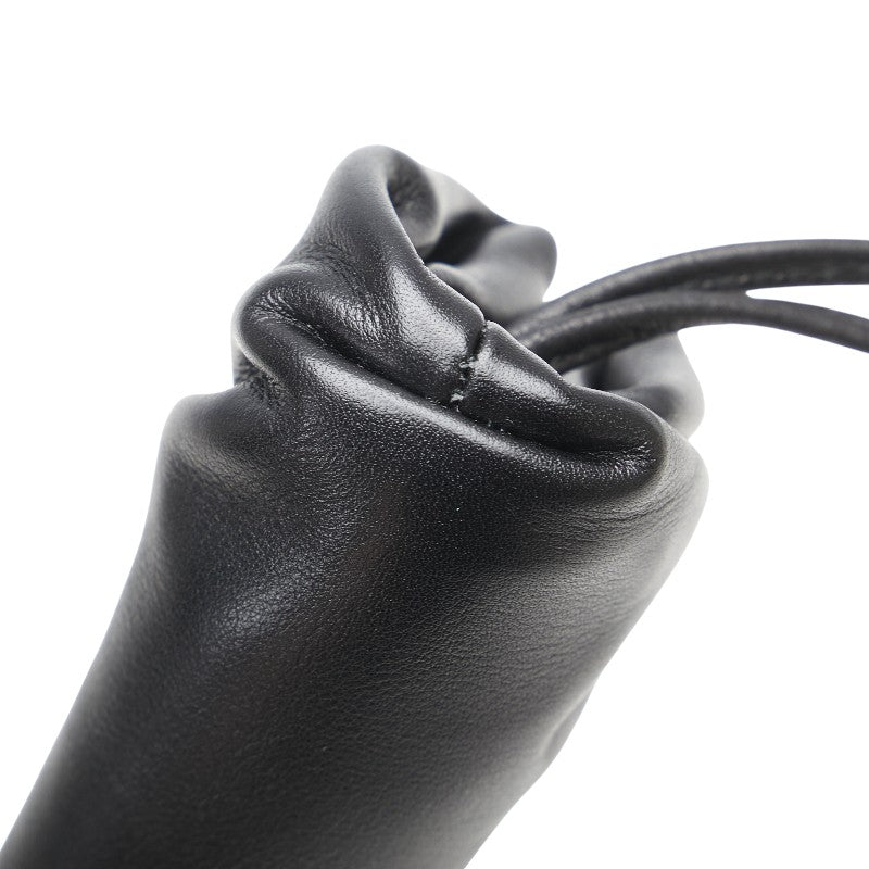 ボッテガヴェネタ ザ ポーチ ミニ コインケース 小銭入れ ブラック レザー レディース BOTTEGAVENETA 【中古】