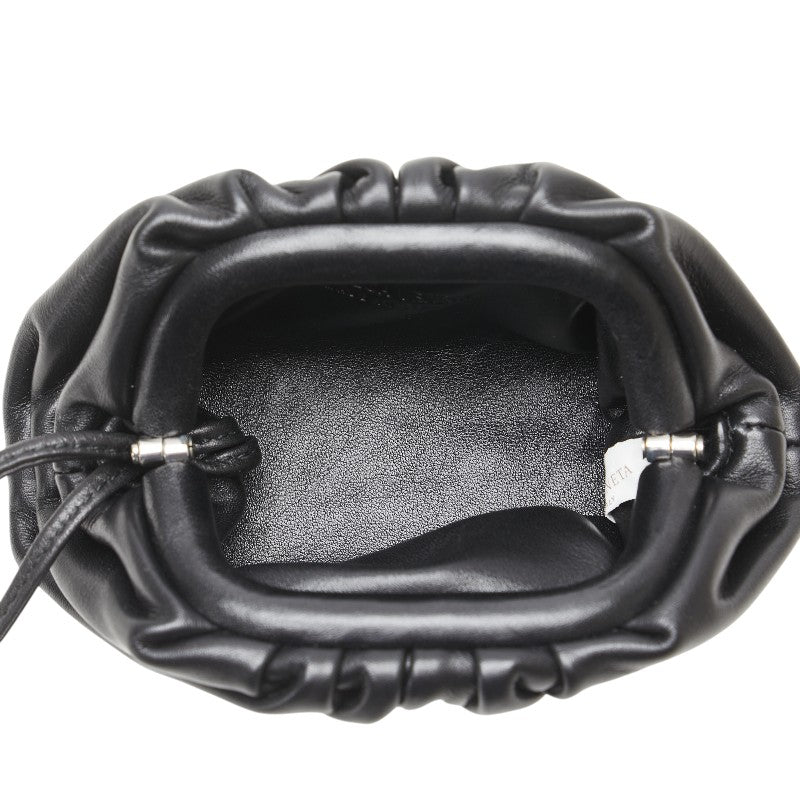 ボッテガヴェネタ ザ ポーチ ミニ コインケース 小銭入れ ブラック レザー レディース BOTTEGAVENETA 【中古】