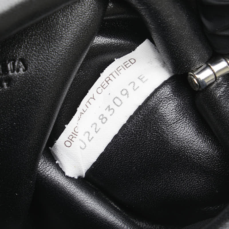ボッテガヴェネタ ザ ポーチ ミニ コインケース 小銭入れ ブラック レザー レディース BOTTEGAVENETA 【中古】