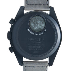 オメガ ×スウォッチ ムーンスウォッチ MISSION TO MERCURY 腕時計 SO33A100 クオーツ グレー文字盤 セラミック ナイロン メンズ OMEGA 【中古】