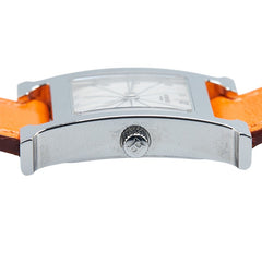 エルメス Hウォッチ 腕時計 HH1.210 クオーツ ベージュ文字盤 ステンレススチール レザー レディース HERMES 【中古】