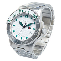 グッチ Gタイムレス 腕時計 126.2 クオーツ ホワイト文字盤 ステンレススチール メンズ GUCCI 【中古】