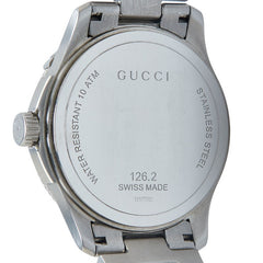 グッチ Gタイムレス 腕時計 126.2 クオーツ ホワイト文字盤 ステンレススチール メンズ GUCCI 【中古】